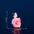 Miniature Chinese ancient style girl figurine pink desktop decor micro landscape ornament 1pcs - Young Girl