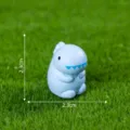 Mini blauwe dinosaurus figuur hars ornament micro landschap decoratie 2.3cm schattig speelgoed - Dinosaurusparadijs (10 modellen) / H 2.3cm x L 2.3cm / 6# Carcharodontosaurus