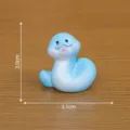 Cute mini resin blue snake figurine desktop ornament for micro landscape car decor - Snake