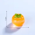 Mini Persimmon Figurine Resin DIY Accessory Orange Fruit Micro Landscape Charm Variant - 4# Luminous Big Persimmon