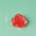 Red resin rose cabochon DIY accessory for phone cases, hair clips, and fridge magnets. - 10# Flowers