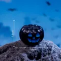 Figura de Calabaza de Halloween Negra Mini, Accesorio DIY de Resina para Decoración Fiesta - Calabaza Negra Grande