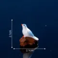 Miniature blue and white bird figurine resin micro landscape DIY decorative accessory 2.1cm - Magpie Style 2