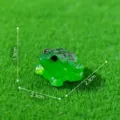 Mini lichtgevende groene kikker hars beeldje ornament voor mos microlandschap DIY 1.5x2.3cm - Cyaan