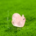 Miniature resin snail figurine for moss landscape DIY decoration and mini display ornament. - Pink Small