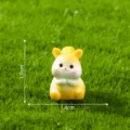 Mini yellow animal figurine resin ornament for moss micro landscape DIY decor 1.9x1.4cm - 13# Squirrel