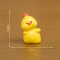 Cute mini yellow chick resin figurine ornament for desktop car decor micro landscape DIY. - Rooster
