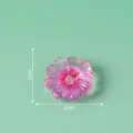 Pink Resin Flat Flower Cabochon DIY Craft Phone Case Hair Clip Decorative Accessories - 15# Purple Flowers