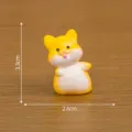 Mini cute yellow hamster resin figurine desktop ornament micro landscape diy decor toy - Dog
