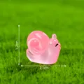 Cute pink luminous snail miniature figurine, perfect for moss micro-landscape and DIY decor. - Magenta Small