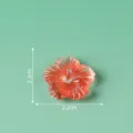 Red resin flower charm, 2.2cm flatback floral decoration for phone case DIY and hair clip crafts. - 16# Orange Flowers