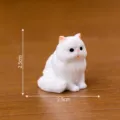 Mini statuetta di gatto bianco simpatico ornamento in resina per scrivania giocattolo - H2.5cmxW2.5cm / 5# Gatto persiano