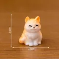 Graziosa miniatura statuetta di gatto per micro paesaggio casa delle bambole DIY 2,6x2,3cm - H2.6cmxW2.3cm / 6# Gatto soriano