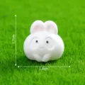 Mini white rabbit resin figurine for miniature moss landscape desktop DIY decoration - Rabbit