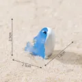 Kleine leuchtende Hai Figur, süße Kunstharz Mikrolandschaft Aquarien Deko und Tischschmuck. - 2# Sitzend
