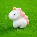 Mini resin unicorn figurine micro landscape desktop decoration toy cute ornament 2.4cm - Unicorn
