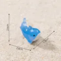 Mini leuchtende Hai Figur Mikro Landschaft Aquarium DIY Dekoration Desktop Ornament niedlich - 3# Aufgestellter Schwanz