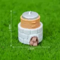 Miniatura cucina rurale stufa statuetta, retro casa delle bambole DIY micro paesaggio accessorio. - 2# Piano cottura singolo
