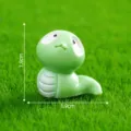 Miniature green snake figurine moss landscape desktop ornament cute resin animal decor 1.9cm - Snake