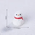 Mini statuetta di pupazzo di neve in resina con sciarpa rossa per micro paesaggio e decorazione. - 13# Pupazzo di neve