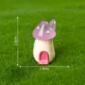 Mini leuchtendes Pilzhaus Figur, Mikrolandschaft Garten DIY Zubehör 3.6x1.9cm - 1# Lila Pilzhaus