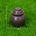 Miniature pot marron maison de poupée DIY micro aménagement paysager ornement 2,1x1,8cm - 8# Pot