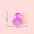 Flat colorful little duck resin charm DIY phone case cute miniature decoration part. - 1# Purple Duck