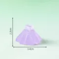 Mini Harz Pyramide Figur lila Mikrolandschaft DIY Dekoration Ornament 2.2x3.4cm - Nr. 16 Leuchtende Maya-Pyramide