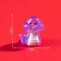 Mini luminous zodiac snake figurine desktop ornament DIY decorative accessory purple cute toy - Purple