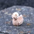 Mini skeleton duck figurine for Halloween micro landscape DIY desktop decor 1.6cm - #9 Skull Duck