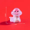 Mini translucent snake figurine resin micro landscape desktop DIY decoration ornament 3cm - Light Purple