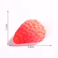 Miniature resin strawberry flatback DIY craft accessory for phone case and fridge magnet decor - Large Half Pink