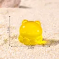 Mini figurine chat résine lumineuse, jolie décoration aquarium paysage, petit jouet mignon - 9# Jaune