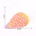 Mini resin strawberry DIY charm miniature dollhouse decoration cute food cabochon 2.4cm - Large Half Yellow