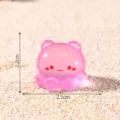 Charmante miniature de chat méduse lumineuse en résine rose pour aquarium et bureau. - 10# Rose Rouge