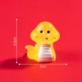 Mini yellow snake figurine for micro landscape, cute desktop ornament and New Year decor. - Yellow