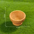Miniatur Simulations Bambus Korb Mikro Landschaft DIY Dekoration Zubehör Dekos - 11# Bambus-Flechtkorb