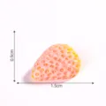 Pink resin strawberry charm miniature DIY cabochon decorative craft accessory 1.5cm - Half Rose Red