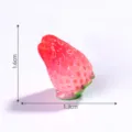 Mini realistic strawberry resin charm DIY cute miniature fruit decor accessory pendant - Heart Rose Red