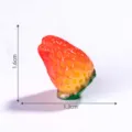 Miniature resin strawberry figurine DIY charm micro landscape miniature ornament decor. - Heart Light Red