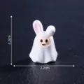 Mini figura de accion de conejo fantasma de Halloween resina miniatura juguete decoracion - 6# Fantasma de conejo blanco grande