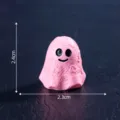 Mini figura fantasma rosa Halloween micro paisaje DIY accesorio decorativo 2.4x2.3cm - Fantasma rosa grande n.º 9