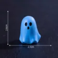 Figurita de fantasma de Halloween azul de resina accesorio decorativo micropaisaje - Pequeño fantasma azul n.º 11