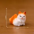 Mini statuetta gatto arancione bianco grazioso ornamento scrivania micro paesaggio - 10# Gatto delle foreste norvegesi