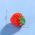 Mini figura de fresa de resina accesorio micro paisaje DIY, bonita decoración fruta 1.8cm - 2# Fresa