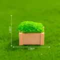 Miniatur Moos Holzkiste Box für DIY Mikro Landschaft Feengarten Dekoration und Tischdekoration. - 1# Eckiger Heuhaufen