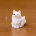 Carina statuetta di gatto bianco in miniatura micro paesaggio fai da te casa delle bambole. - 12# Maine coon