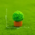 Miniatur grüne Topfpflanze Bonsai Mikro Landschaft DIY Garten Deko Ornament 2.7cm - 2# Runder Heuhaufen