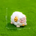 Süßes Mini-Schaf-Figur für Mooslandschaft, Kunstharz-Tier-Ornament für Tischdeko, 3,5 cm - Stehender Stil