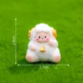 Kleine süße Schaf-Figur für Moos-Mikrolandschaft DIY Dekoration und Schreibtisch-Ornament. - 6# Sitzende Haltung